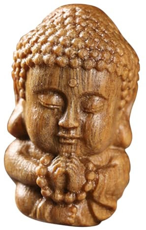 Ceramic Ornaments Buddha-Statue-Ornament, Buddha-Charm, Zen-Gartendekoration, zarter Buddha-Anhänger, geschnitzter Buddha-Anhänger, Kleiner Mönch, Miniatur-Ornamente, Miniture-Dekoration,