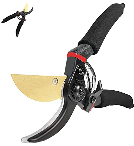 Forbici Da Giardino Professionali Da 8, Cesoie Da Potatura, Forbici Da Giardino, Potatore Manuale Bypass, Attrezzi Da Giardino For Il Giardinaggio, Lama Rivestita In Titanio SK5 Da 9 Cm, Tagliaerba F
