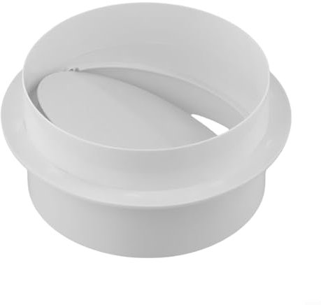 Zeroupshop Ventilation Pipe Round Check Valve, PVC Backdraught Shutter Flap Non Return Valve Damper Flap, For Home Improvement Heating Cooling(150MM)