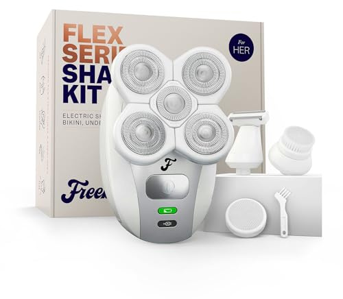 Freebird FlexSeries Electric Razor for Women - Silk Smooth Legs, Body Hair, & Pubic Shaver - for Private Area, Sensitive Skin, Bikini Trimmer