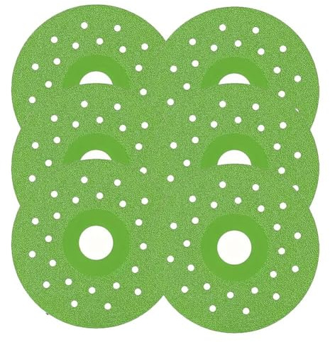 Juqoyue Lame per Seghe Smussate Diamantate per Tagliare e Levigare Piastrelle e Marmo, Disco per Taglio Vetro da 4 Pollici 1 mm (6 Pezzi)