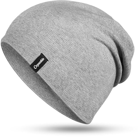 Cuyankin Bonnet souple pour homme et femme en coton doux chimio léger pour la course à pied pour le quotidien et le sport, gris, Taille unique