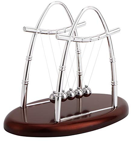 Bonbela Science Balance Ball Newton's Cradle Balance Steel Balls Physics Science Pendulum Ornaments Toy Desk