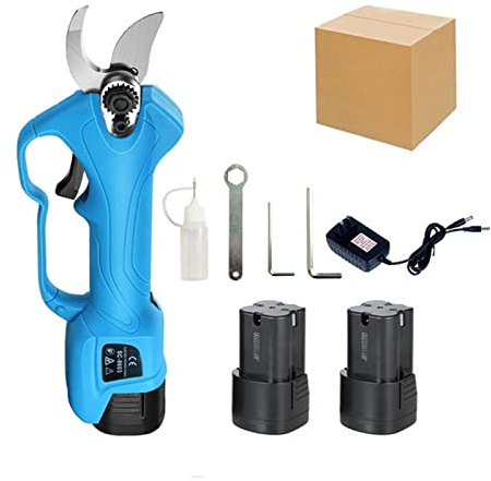 Forbici da giardino elettriche, Potatore a batteria da 16,8 V Potatura agli ioni di litio Taglio Forbici elettriche efficienti Bonsai Rami elettrici Attrezzi da giardino SC-8603(Two batteries(BOX))