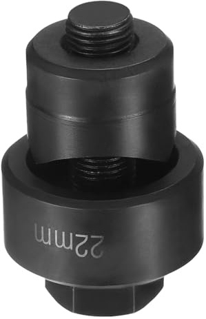 QUARKZMAN Emporte-Pièce Pour Tôle 22mm Acier À Roulement Découpe Précise Kit Manuel À Tige Hexagonale Externe Pour Évier En Acier Inoxydable Plaque Métallique, Noir