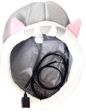Beheizte Hundehöhle – USB-beheiztes Haustierbett mit Überhitzungsschutz | abnehmbares, waschbares Hunde- und Katzenbett für Winter, kaltes Wetter, Kätzchen-Schlafhöhle, drinnen und draußen, warmer