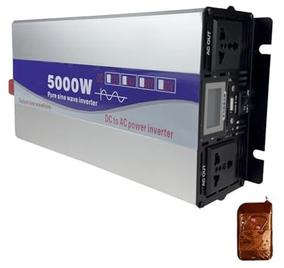 Inverter Potenza Inverter Solare 4000/5000W A Onda Sinusoidale Pura Potenza DC12V 24V A AC220V Tensione 50/60HZ Convertitore Potenza Caricabatterie USB Convertitore(72V,240V(60HZ) Uni,5KW Rem)