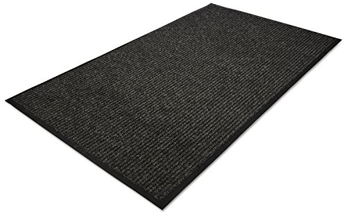 Guardian Golden Series Dual-Rib Indoor Wiper Floor Mat, Vinyl/Polypropylene, 3'x5', Charcoal