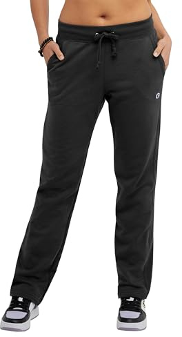 Champion Damen, Fleece, Hose, Bequeme Loungehose, 78,7 cm Trainingshose, Schwarz, S