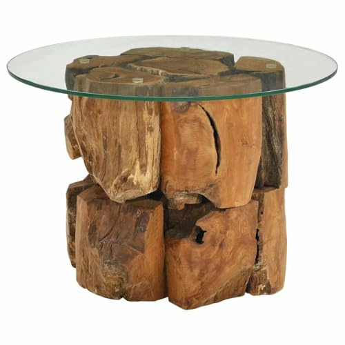 vidaXL Couchtisch Massivholz Teak Treibholz 60 cm