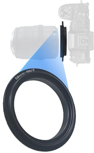 Lens Adapter for 58mm-Niko Z Filter Thread Macro Reverse Mount Adapter Ring,for Nikonz Mount Z6 Z7 Camera