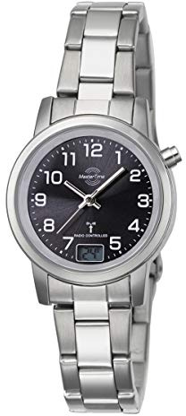 Master Time Funk Quarz Damen Uhr Analog-Digital mit Edelstahl Armband MTLA-10695-21M