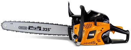 FEIDER FTRTPRO55 Kettensäge Benzin - Zylinder 53cm3, Schwertlänge 51cm - Schnittlänge 47cm - Oregon Schwert und -Kette - Robust und Widerstandsfähig - Kraftstofftank 550L - Sicherheitssystem