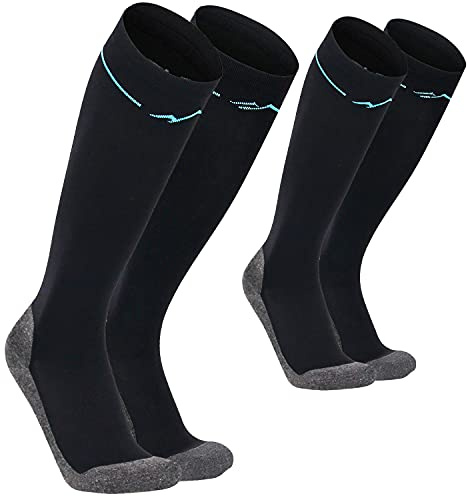 gipfelsport Kompressionssocken Schwarz (2 x Paar - Set) 39-41