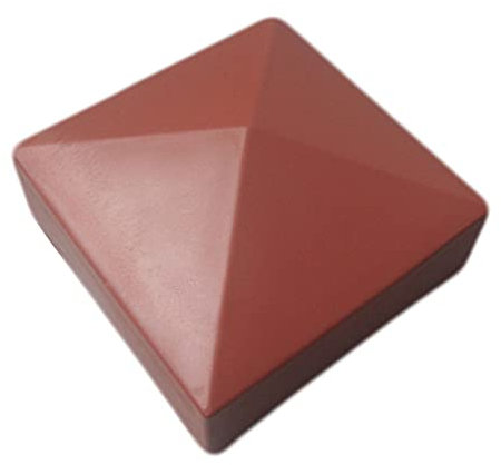Fence Post Caps, Plastic Acorn Fence Top Finials, Cover for Garden Fence Wood, Pyramid Fence Post Cap, 10 Pcs,Brown,90mm