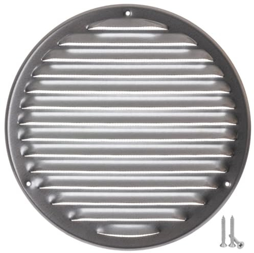 Ø 200 mm galvaniserat ventilationsgaller med insektsskydd – metallgaller för ventilation – frånluftsgaller