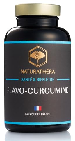Naturathéra FLAVO-CURCUMINE - Anti-inflammatoire - Complément Alimentaire Confort Articulaire Digestion, Immunité - Extrait Sec - 30 Gélules - Fabriqué en France - Vegan - Sans Additifs Allergènes OGM