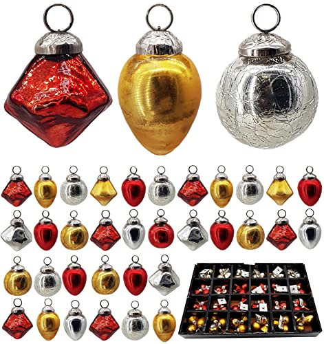 Weihnachtskugeln Weihnachtsdeko 72-teiliges Set - Handmade - Christbaumkugeln - Christbaumschmuck Weihnachtsdeko Baumschmuck Weihnachten Deko - Mix Set