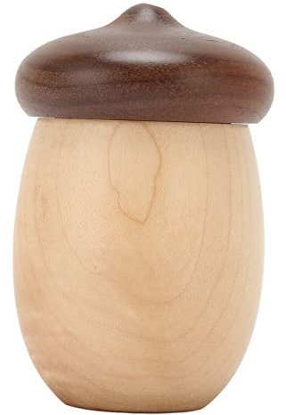 Restokki Eichelförmiger Zahnstocherhalter – 8 Cm Hoch, Runder Dekorativer Zahnhalter,, Umweltfreundlicher Zahnstocherspender aus Holz Für Büro Und Restaurant