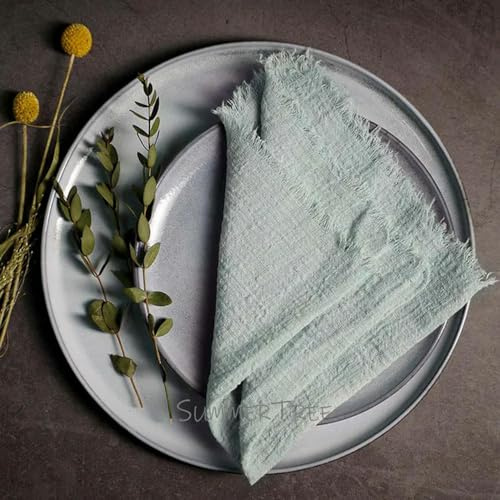 50 Stück Servietten Baumwollgaze 30 cm Serviette Musselin Geschirrtücher Abendessen Retro Käsetuch Hochzeit Party Rustikale Tischdekoration 16 Zoll