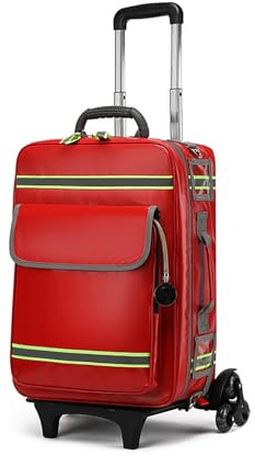 Erste Hilfe Tasche,Professionelle Erste Hilfe Sets Arzttasche, professionelle Lagerung medizinische Tasche mit Trolley, wasserdicht große Kapazität Notfall-Rettungs-Kit, für Krankenpflege Student, Ärz
