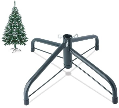 ASOPFYUM Weihnachtsbaumständer, Christbaumständer, Weihnachtsbaum Ständer Halter Faltbares Eisen Weihnachtsbaum 1.4 Füße Halterung Halter Basis mit Daumenschraube (42 cm), Weihnachtsbaum Basis