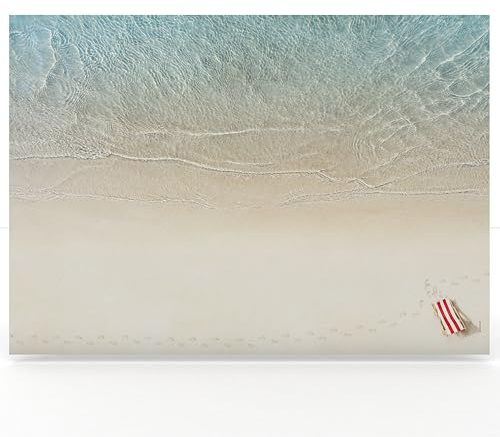 Schreibtischunterlage aus Papier DIN A2 | Abreißblock | Design Traumurlaub | 25 Blatt | Notiz Unterlage | mit extra Kalenderblatt | Schutzleiste optional (mit transparenter Schutzleiste)