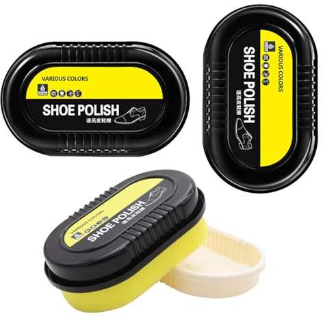 kivrimlarv Shoe Shine Sponge, Leather Shoe Polish, Instant Shoe Shine, Double-sided Polish Sponge, Multi-purpose Shoe Shine, Travel Shoe Polish, Shoe Care Sponge, Leather Shine Sponge,