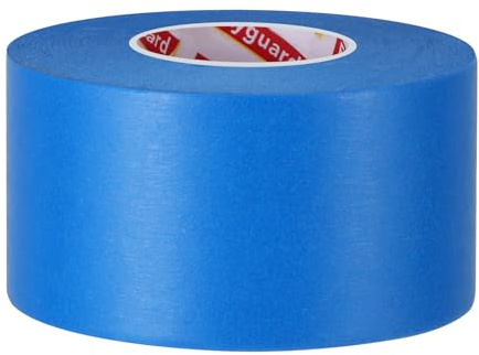 Fyguard Ruban de masquage bleu - 48 mm x 50 m - Large ruban de décoration - Résistant à la chaleur - Pour travaux de peinture, rénovations, séparation des couleurs
