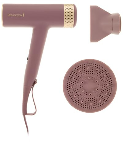 Remington AIRvive™ Hair Dryer with Diffuser, Concentrator Included, Heat-Activated Micro-Conditioners and Ionic Air Technology for Frizz Free Styling, Lightweight Hairdryer, 1600W, EC8930