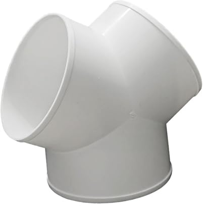 AZITICY Y-Stück Rohrverbinder Kanalverbinder Y-förmige 3-Wege-Schlauchadapter für Lüftung Rundrohr Ventilation Lüftungskanal Leitungssystem (Y-Rohr 100mm)