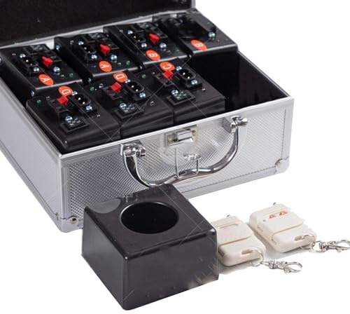 SNBGRYE Mini Base De Fuegos Artificiales (8 Receptores), Receptor De Fuegos Artificiales FríOs, con Maleta + 2 Controles Remotos InaláMbricos (Distancia: 100m), para EspectáCulos, Bodas