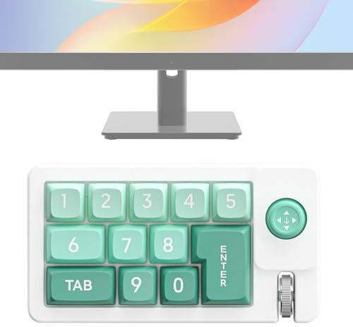 Genérico Mechanical Keyboard, Wired Device, 5,39 x 2,95 x 1,5 pulgadas Joystick Function Definition RGB Keyboard Single-Handed Keypad, Typing Key for, Video Editing, and Office