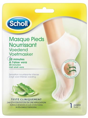 SCHOLL – Masque Pieds Hydratant à l’Aloe Vera, Nourrit Intensément pour une Peau Douce (Paire) - Lot de 3 - vendu par Lot