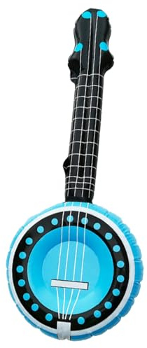 Aufblasbare Musikinstrumente für Partys als Requisiten Banjo Party Zubehör | Aufblasbare Banjo Dekoration für Aktivitäten im Outdoor- Bereich, am , im Garten, im Spielzimmer und im