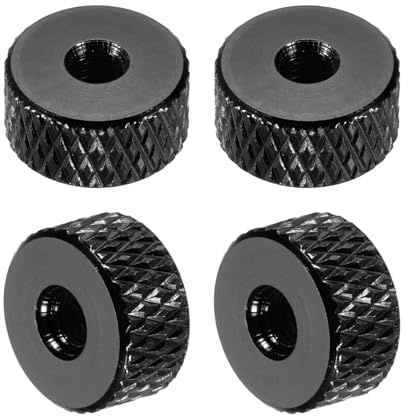 QUARKZMAN Aluminiumlegierung Rändelmuttern M3x10x5mm 4 Stück Schwarz | Befestigung Rändelmutter Metall Griffmutter Gewindeadapter für Elektronisch Geräte Industrie Maschine Baugruppe