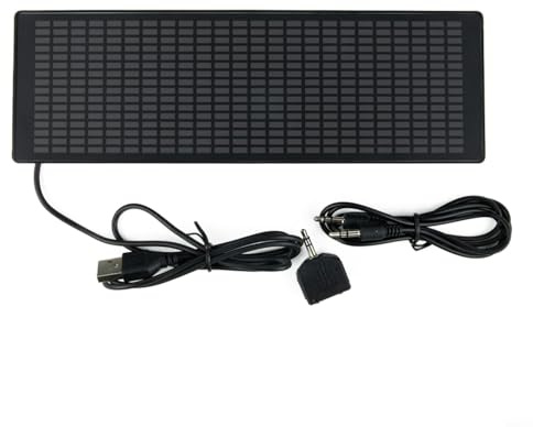 TONIXY Indicatore di spettro musicale a LED VU Meter con display e scheda audio RGB, design a 20 segmenti a 20 livelli, ingresso USB 5 V o 12 V (controllo del filo)