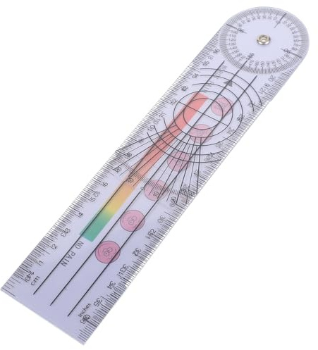 TOPPERFUN Physikalisches Goniometer Winkelmesser aus Pvc Kompakt und Tragbar für Medizinische Anwendung und Physiotherapie im Häuslichen Gebrauch