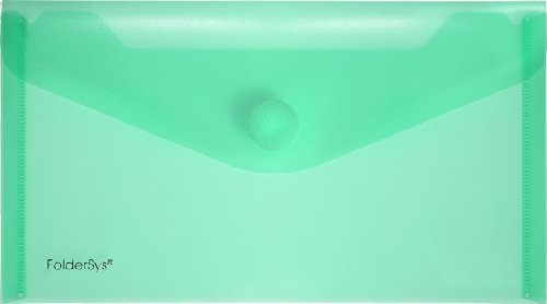 FolderSys Dokumententaschen, DIN lang, Klett, grün, VE 100 St., 40103-54