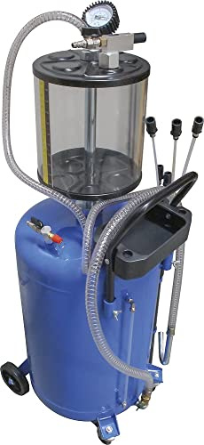 BGS 8545 | Druckluft-Öl-Absauggerät | 70 l Tank | 8-10 bar | Plexiglas-Zylinder 10 l | Schlauchlänge 180 cm | 4 Transportrollen, davon 2 Lenkrollen | Medium-Temperatur 60 - 100 °C