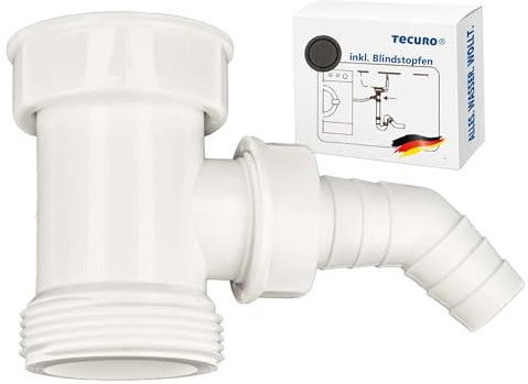 tecuro Connection Intermediate Piece with 1 Inch Device Connection for Sink Siphons, 1 1/2 Inch UWM Upwards, 1 1/2 Inch Male Thread Downwards, Height Adjustment