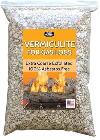 Midwest Hearth Granules de Vermiculite pour bûches de gaz – Sac de 350 ML