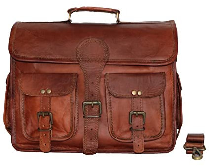 Jaald 40 Cm porte-documents sac de messager sac à bandoulière en cuir pour voyage d'affaires sac de messager pour hommes et femmes