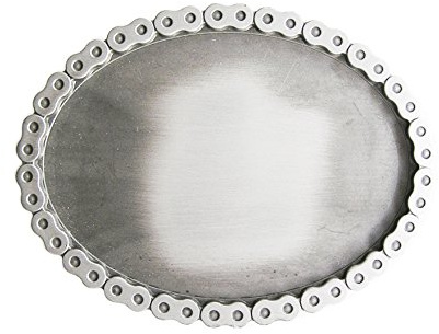 Schnalle123 Gürtelschnalle Klassisch Blank oval Motorrad 3D Optik für Wechselgürtel Gürtel Schnalle Buckle Modell 108