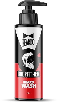 Beardo Godfather Beard Wash Beard Shampoo for Men 100ml Fights Dandruff & Hair Loss Refreshing Fragrance Active Cleansing Cleanses & Cleanses Skin & Beard