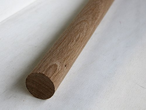 Corrimano in legno di Rovere massiccio non trattato tondo mm. 45x2450 (prezzo per ml. 2,45)