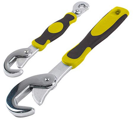 Maulschlüssel Set | 2 Universal Werkzeugschlüssel | Maulschlüsselsatz Alternative für 9-32mm | Selbstjustierend | Ideal für den Werkzeugkoffer