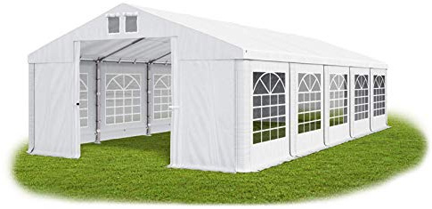 Partyzelt 5x10m wasserdicht weiß Zelt 560g/m² PVC Plane Hochwertigeszelt Gartenzelt Summer SD - Faltpavillon, Gartenpavillon, Pavillon, Lagerzelt, Gartenhaus, Zeltgarage, Garagenzelt - Partyzelt