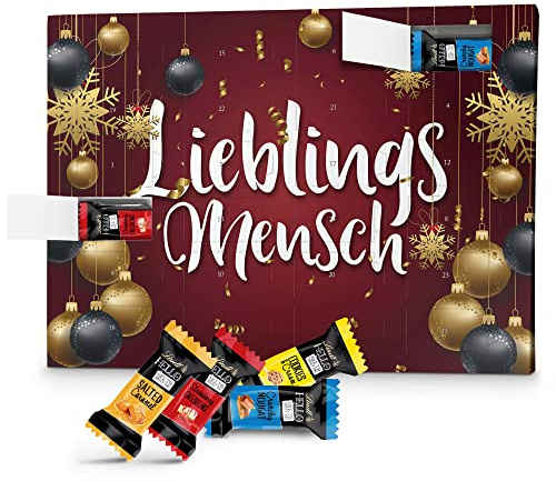 printplanet - Lindt Hello Adventskalender mit Spruch und Füllung in 4 Sorten - Lieblingsmensch - 2026