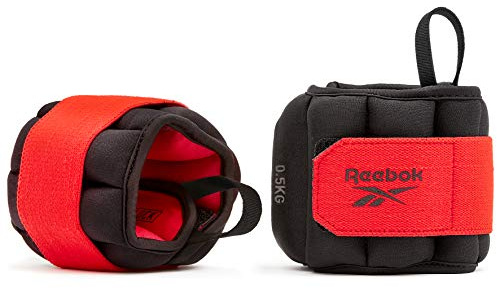 Reebok Flexlock Gewichte - Handgelenk & Knöchel - Schwarz, Rot - Nylon, Polyurethan - Trainingsgewichte - Modern - Klettverschluss